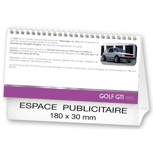 image du produit Calendrier chevalet 2025  AUTOS DE LEGENDE 21 x 15 cm - 13 feuillets