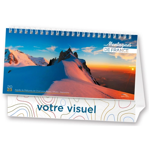 image du produit Calendrier chevalet 2025  MONTAGNE DE FRANCE 21 x 15 cm - 13 feuillets