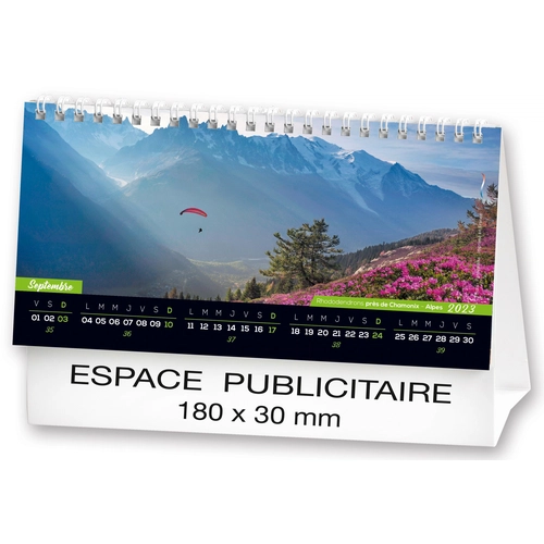 image du produit Calendrier chevalet 2025  MONTAGNE DE FRANCE 21 x 15 cm - 13 feuillets