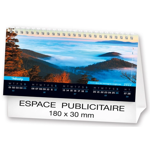 image du produit Calendrier chevalet 2025  MONTAGNE DE FRANCE 21 x 15 cm - 13 feuillets