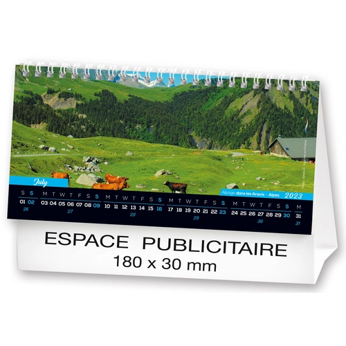 image du produit Calendrier chevalet 2025  MONTAGNE DE FRANCE 21 x 15 cm - 13 feuillets