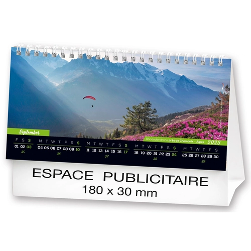 image du produit Calendrier chevalet 2025  MONTAGNE DE FRANCE 21 x 15 cm - 13 feuillets