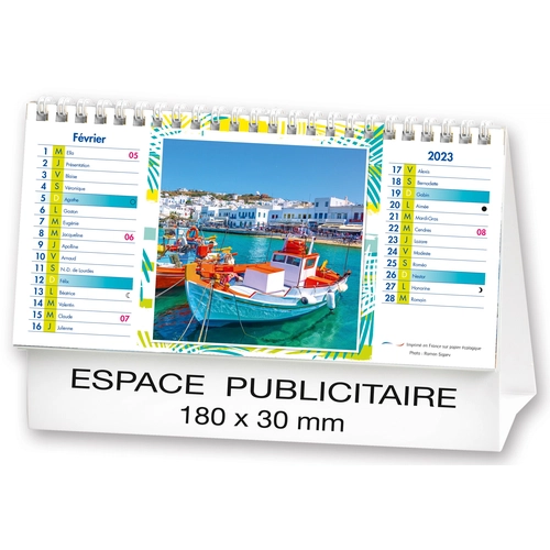 image du produit Calendrier chevalet 2025  PLAGES DE REVE 21 x 15 cm - 13 feuillets