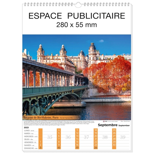 image du produit Calendrier Feuillet 2025  PAYSAGES DE France 32 x 43 cm - 13 feuillets