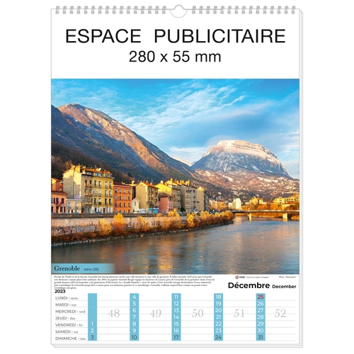 image du produit Calendrier Feuillet 2025  PAYSAGES DE France 32 x 43 cm - 13 feuillets
