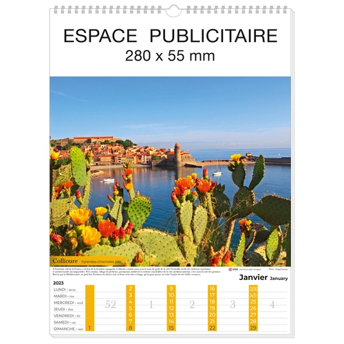 image du produit Calendrier Feuillet 2025  PAYSAGES DE France 32 x 43 cm - 13 feuillets