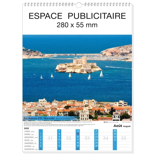 image du produit Calendrier Feuillet 2025  PAYSAGES DE France 32 x 43 cm - 13 feuillets