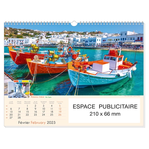 image du produit Calendrier Feuillet 2025  PLAGES DE REVE 32 x 43 cm - 13 feuillets