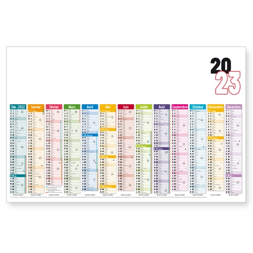 image du produit Calendrier grand format 12 ou 13 mois recto