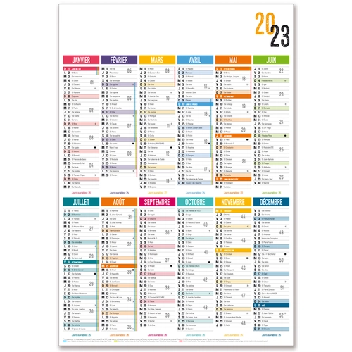 image du produit Calendrier Publicitaire Grand Format Recto Verso - Horizontal