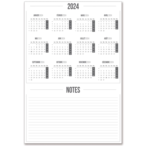 image du produit Calendrier Publicitaire Grand Format Recto Verso - Horizontal