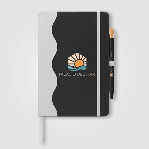 image du produit Carnet à motif vagues et stylo - A5