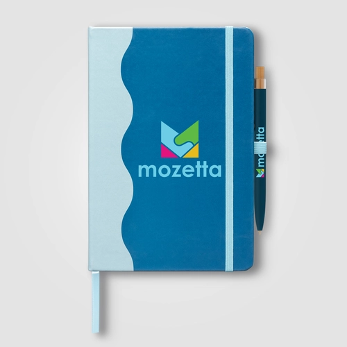 image du produit Carnet à motif vagues et stylo - A5