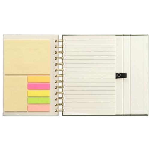image du produit Carnet à spirales avec notes adhésives - B6