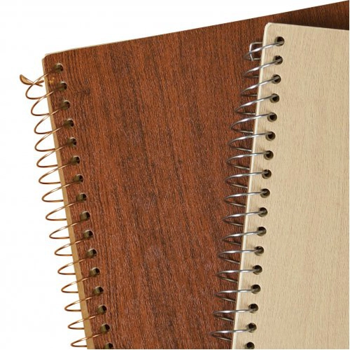 image du produit Carnet à spirales WOODNOT en bois - Format A5 rigide