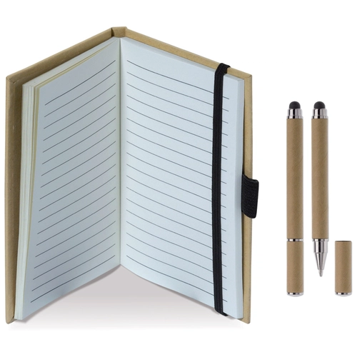 image du produit Carnet A6 en carton, bloc notes avec stylo-stylet inclus