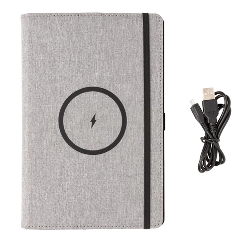 image du produit Carnet de notes A5 en RPET - conférencier chargeur induction