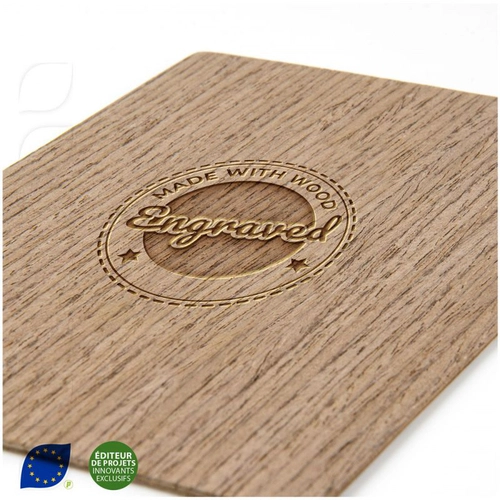 image du produit Carte en bois de Merisier 100 x 150 mm - format A6