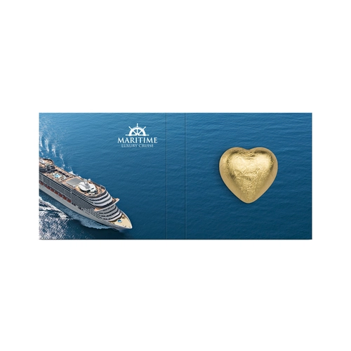 image du produit Carte personnalisable avec cœur en chocolat LINDT 5g