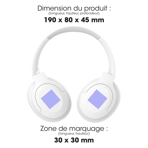 image du produit Casque à réduction de bruit ANC Bluetooth sans fil