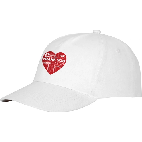 image du produit Casquette 5 panneaux avec fermeture velcro - Œillets brodés