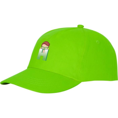 image du produit Casquette 5 panneaux avec fermeture velcro - Œillets brodés