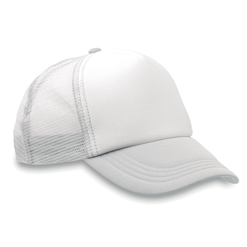 image du produit Casquette 5 pans en polyester avec filet coloré