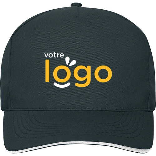 image du produit Casquette sandwich 5 panneaux 100% coton bio