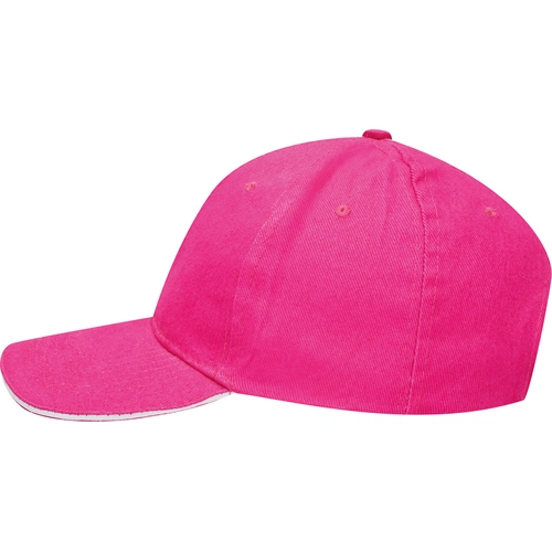 image du produit Casquette sandwich 6 segments avec visière colorée