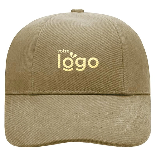 image du produit Casquette unie 6 panneaux - visière préformée