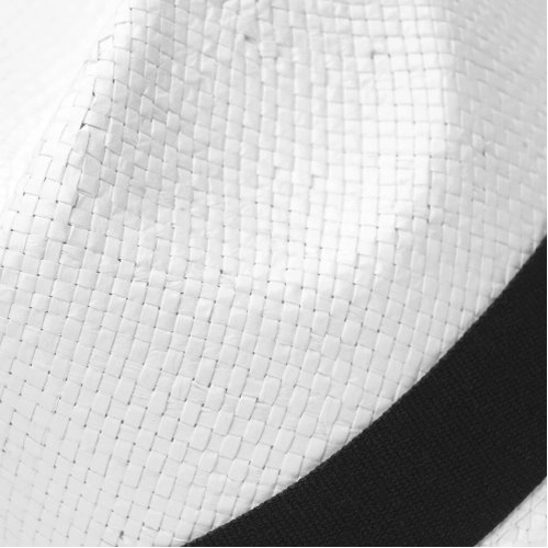 image du produit Chapeau de paille BORSALINO blanc avec bandeau