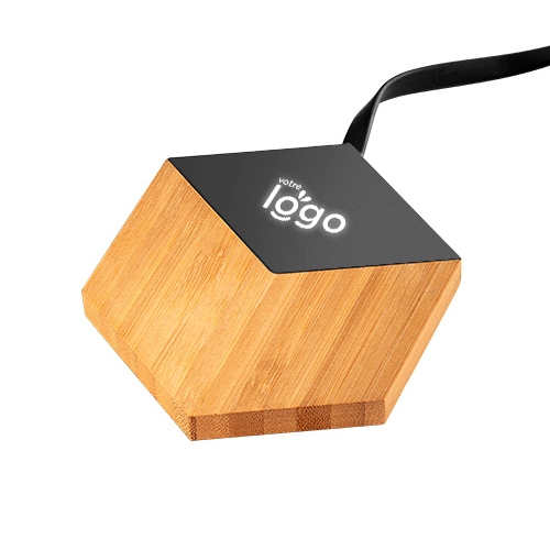 image du produit Chargeur à induction 10W Hexagonal - Bois FSC