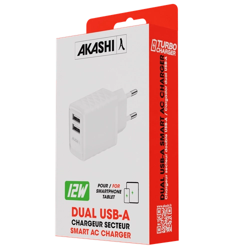 image du produit Chargeur secteur avec 2 port USB - charge rapide