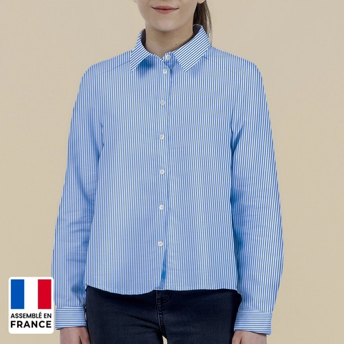 image du produit Chemise à rayures Femme 100% coton - Made in Europe et assemblé France