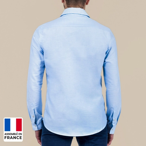 image du produit Chemise homme Oxford unie coupée et confectionnée en France