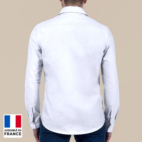 image du produit Chemise homme Oxford unie coupée et confectionnée en France