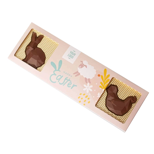 image du produit Chocolat Ferme de pâques personnalisable - 4 figurines de la ferme 