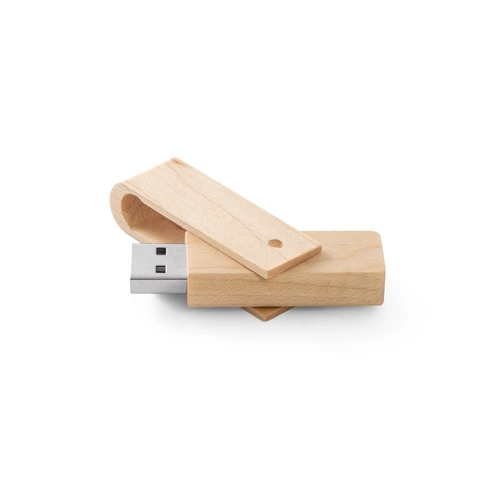 image du produit Clé USB pivotante en bois - capacité jusqu'à 32GB