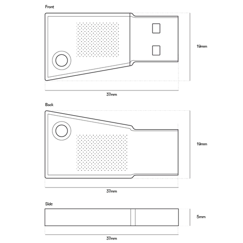 image du produit Clé USB ultra réduite au style épuré - 512MO à 128GB