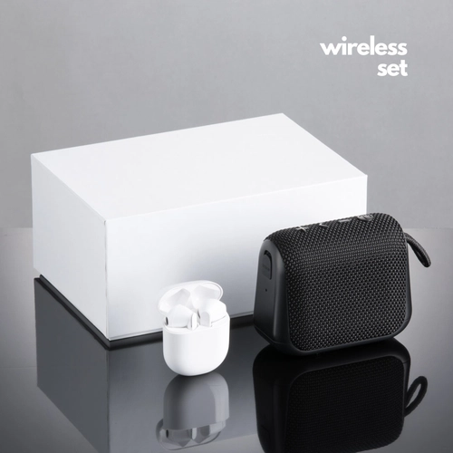 image du produit Coffret audio luxe personnalisable - avec enceinte bluetooth et écouteurs TWS Active 