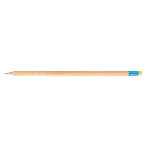 image du produit Crayon en bois français pin sylvestre 17,6cm, rond tête gomme