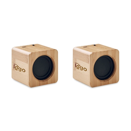 image du produit Duo d'enceintes bluetooth 5.0 en bambou