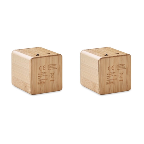 image du produit Duo d'enceintes bluetooth 5.0 en bambou