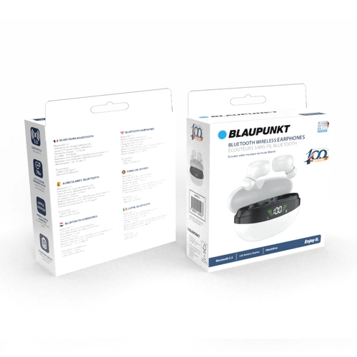 image du produit Ecouteurs Bluetooth BLAUPUNKT avec étui de chargement - indicateur charge