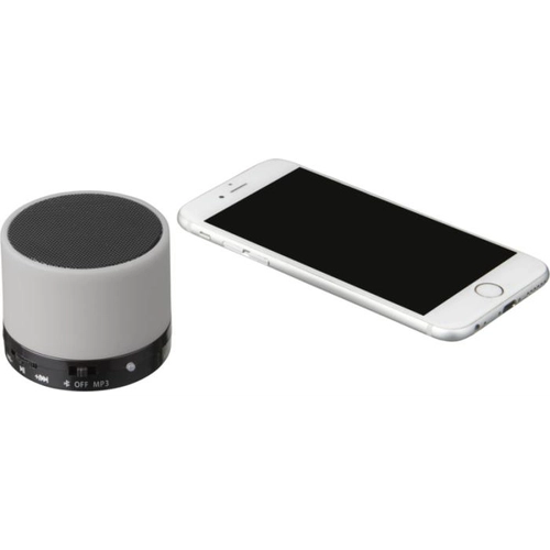 image du produit Enceinte Bluetooth cylindrique avec revêtement gomme