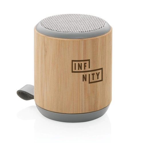 image du produit Enceinte sans fil 3W en bambou naturel et en tissu