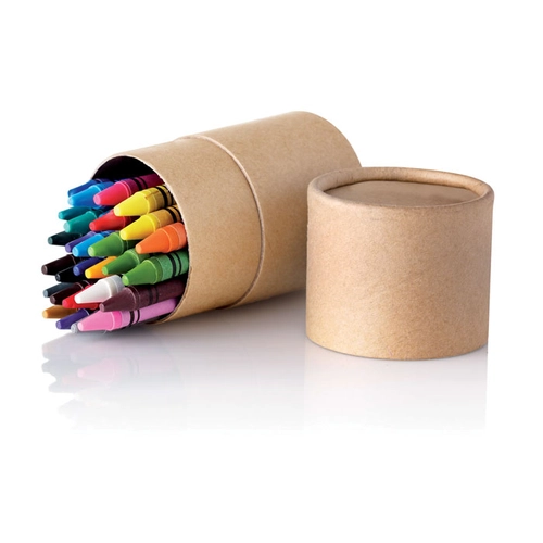 image du produit Etui de 30 crayons en cire avec tube en carton