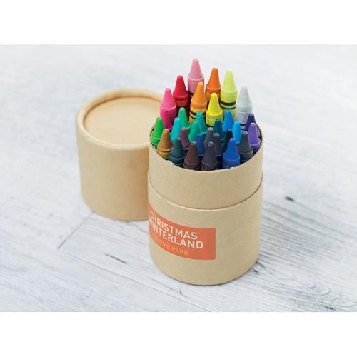 image du produit Etui de 30 crayons en cire avec tube en carton