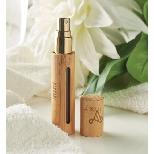 image du produit Flacon de parfum format mini avec habillage en bambou