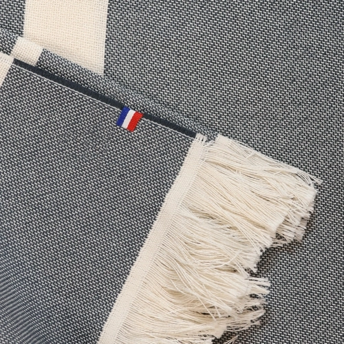 image du produit Fouta coton biologique 190g - puce tricolore - made in France